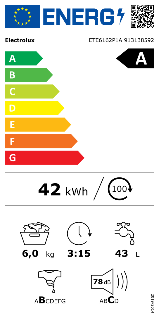Lavadora Electrolux ETE6162P1A Eurocanarias Acadesa La Laguna